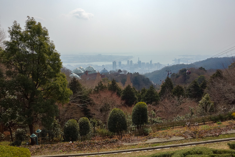 Japan-Kobe-Hiking-Garden-Takaoyama - The hazey view from the top.