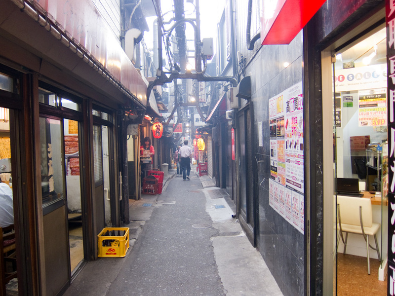 Japan-Tokyo-Shinjuku-Neon - A side alley started to fill up with smoke for no reason, I went to investigate, as best I could tell, someone was burning the steak/whale.