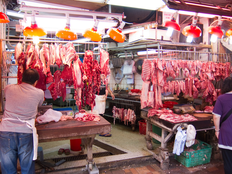 Hong Kong-Stanley-Star Ferry-Bus - And here is a meat area.