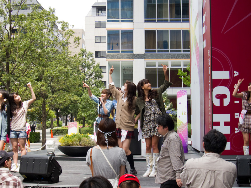 Japan-Tokyo-Akihabara-Ueno - I stumbled upon a stage featuring amateur j-pop groups. Boring and stupid, until I noticed the main girl who spent most of her time centre stage singi