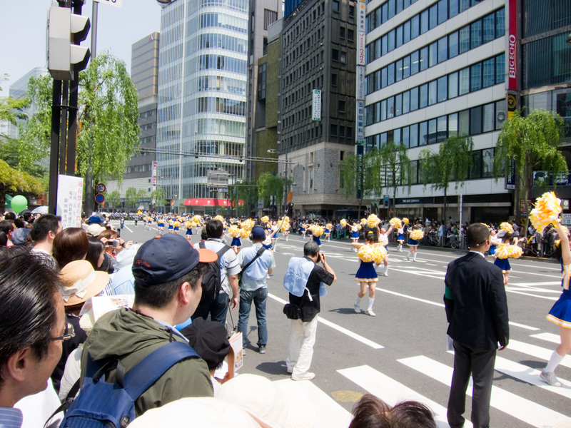 Japan-Tokyo-Ginza-Ikebukuro - Turns out it was a marching band competition, not sure what for, I saw a sign saying 'willow festival', pretty sure this was set to go for a few hours