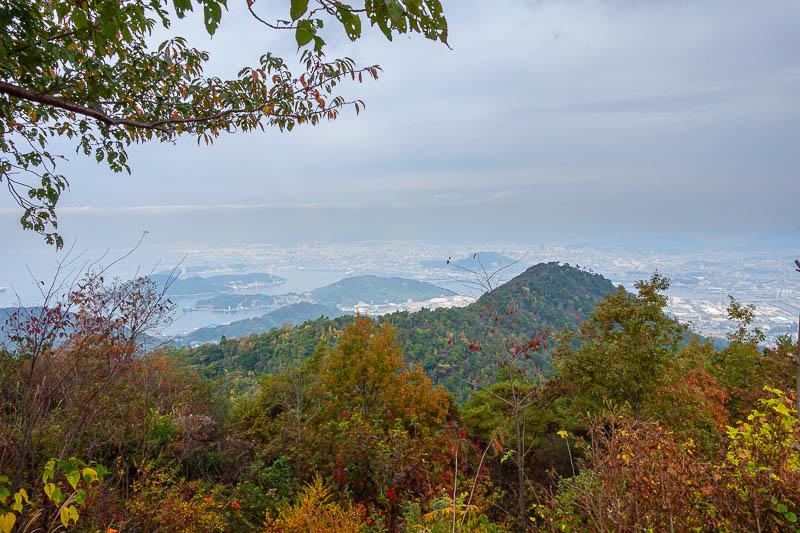 Japan-Hiroshima-Hiking-Shimoyama - More view with a bit of inland sea on the left.