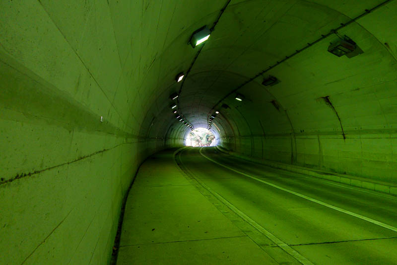 Japan-Hiroshima-Hiking-Miyajima - The last part of my journey was back along a road, and through this awesome tunnel. It had fantastic reverb. I stood in it for a few minutes making st