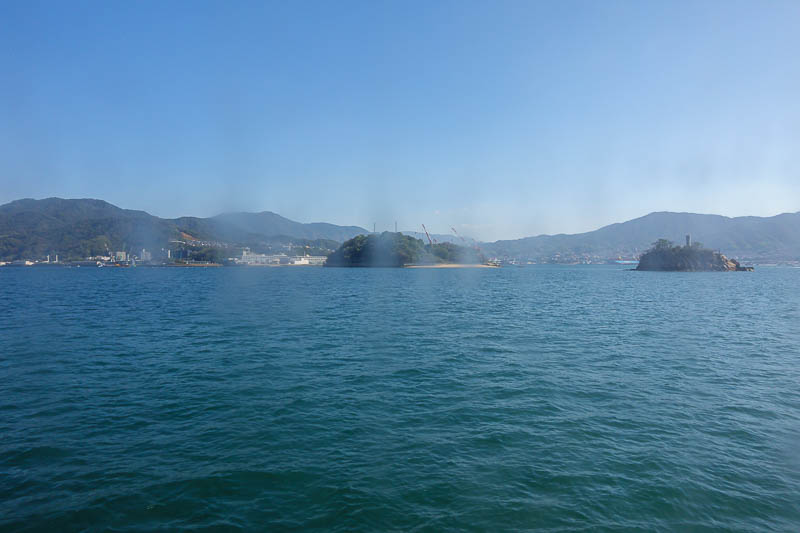 Japan-Hiroshima-Matsuyama-Ferry - The view would have been good apart from the salt stained windows.