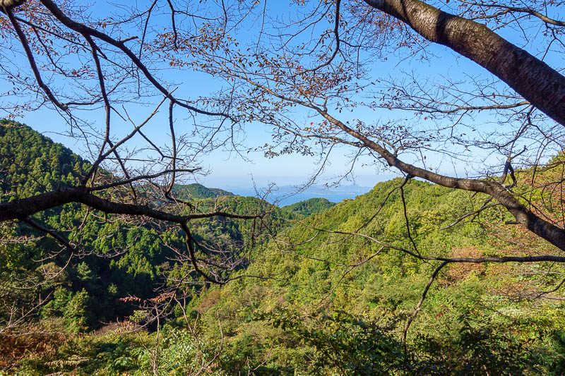 Japan-Matsuyama-Hiking-Mount Takanawa - Here is a view, squint and you can see the ocean.