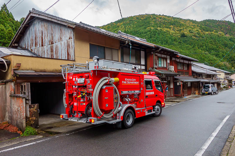 Japan-Kurama-Kibune-Hiking - I walked up the street a bit to see what all the commotion was. Fire, police and ambulance were all attending something without great haste. If I had 