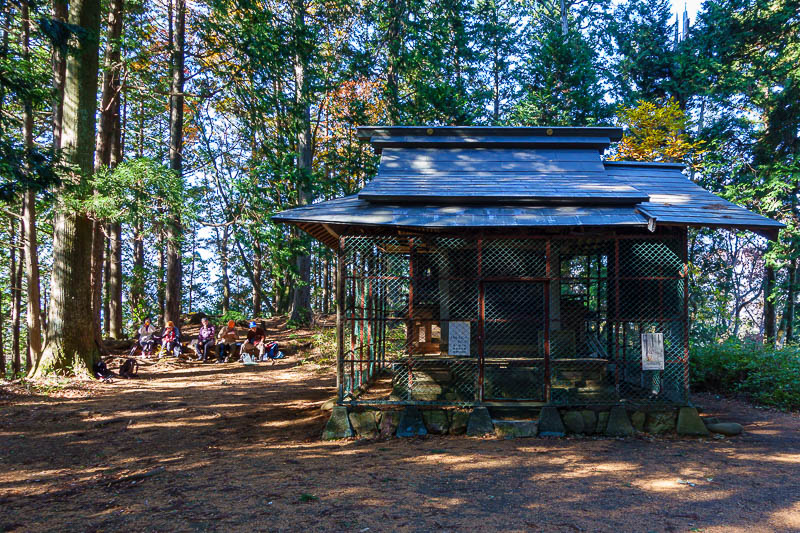Japan-Tokyo-Hiking-Mount Takamizu - This is the final peak of the day, again with a shrine and other hikers, again with no view, but just past the view in the previous pics. Mount Sogaku
