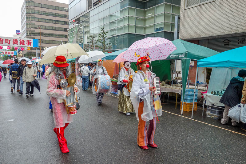 Japan-Nagoya-Rain-Toyota - But first, an actual band of clowns. Their goal, to play as out of tune and out of time with each other as possible. They truly were masters of their 