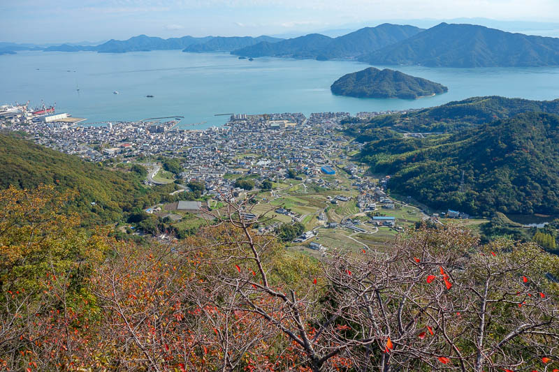 Japan 2015 - Tokyo - Nagoya - Hiroshima - Shimonoseki - Fukuoka - Once I rounded a bend and spotted the town, I realised I still had quite a way to go, so I jogged the rest of the way. The view remained amazing.