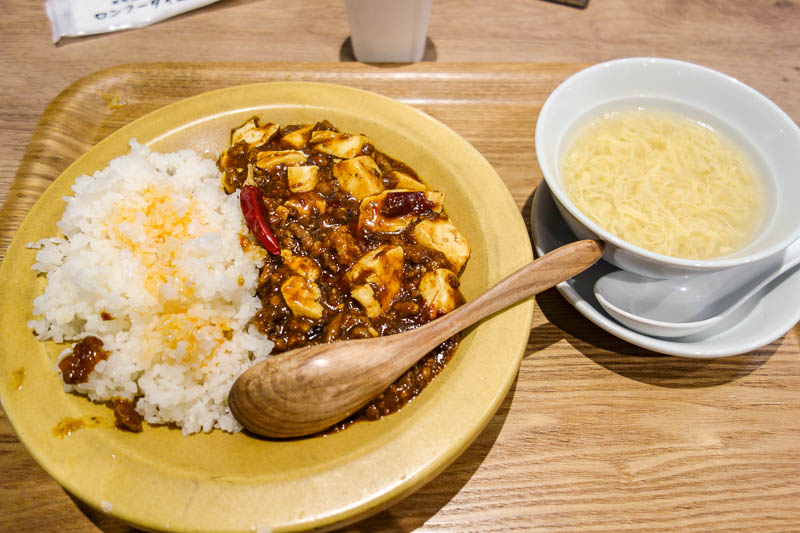 Japan 2015 - Tokyo - Nagoya - Hiroshima - Shimonoseki - Fukuoka - I had mapo tofu, cause Chinese food in Japan is everywhere now, so long as you want mapo tofu, xiao long bao or the black sticky noodles they call Chi