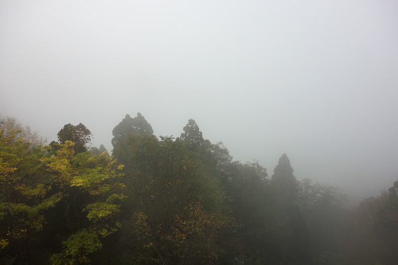 Visiting 9 cities in Japan - Oct and Nov 2016 - We were now in the fog already. However it did not rain all day.