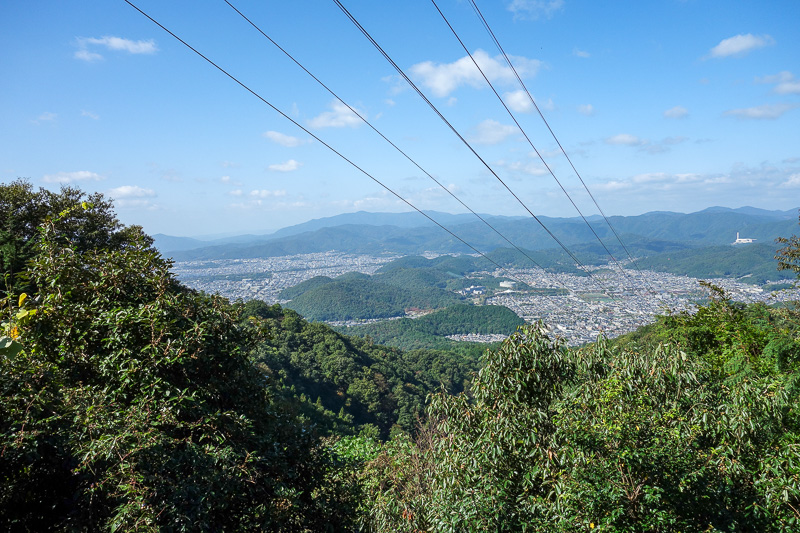 Japan-Kyoto-Hiking-Mount Hiei - One of the few opportunities for a view on the way up. Still quite hazey. Nice powerlines.
