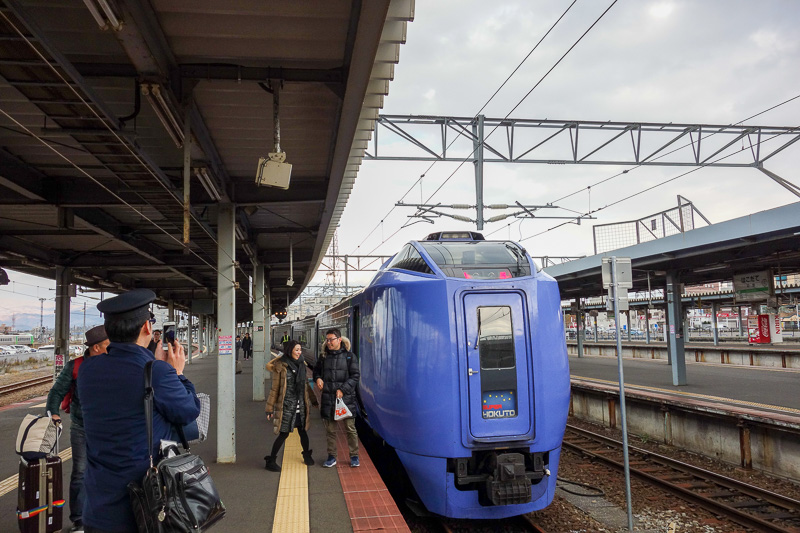 Japan-Sapporo-Hakodate-Train - My diesel train. Looks more modern than it sounded, it actually sounded like he was changing gears with a clutch pedal.