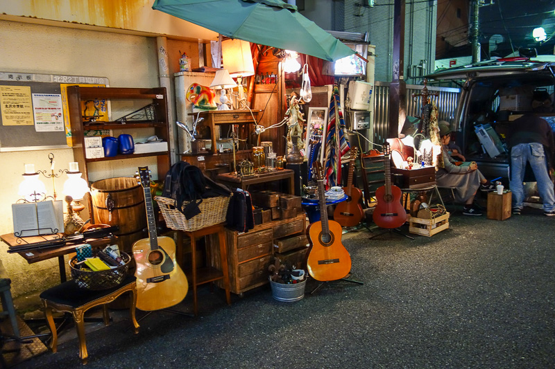 Visiting 9 cities in Japan - Oct and Nov 2016 - This is a store out the back of a van. There is not a lot of neon here but there are a huge number of little stores like this.