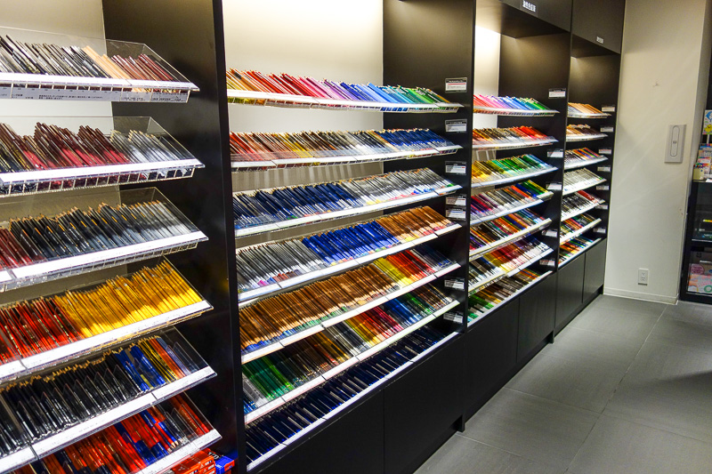 Japan-Tokyo-Ginza-Shopping Street - And another dedicated to pencils. Not pictured is pen level, fountain pen level, paper level etc. Also it has 2 cafes so you can take a break from loo