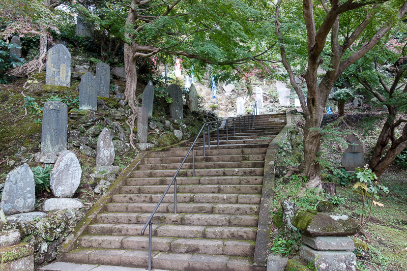 Japan-Kamakura-Hiking-Kenchoji - Climb up the stairs past the gargoyles. Also, photo number 800! A new record.