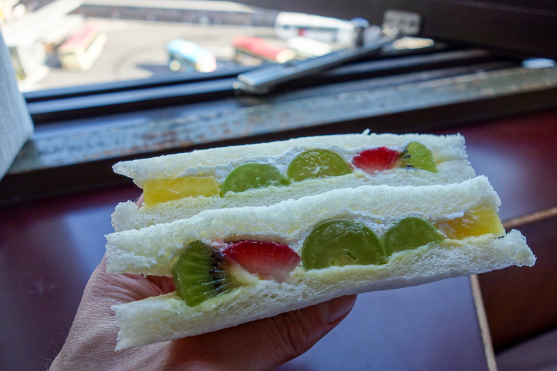Japan-Tokyo-Nagano-Shinkansen-Shinjuku - I have decided to eat all my fruit in sandwich form from now on.