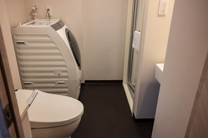 Japan-Tokyo-Ikebukuro-Food - A full size washer dryer in the bathroom? Never experienced that before in any hotel room, just serviced apartments. The bathroom is nearly as big as 