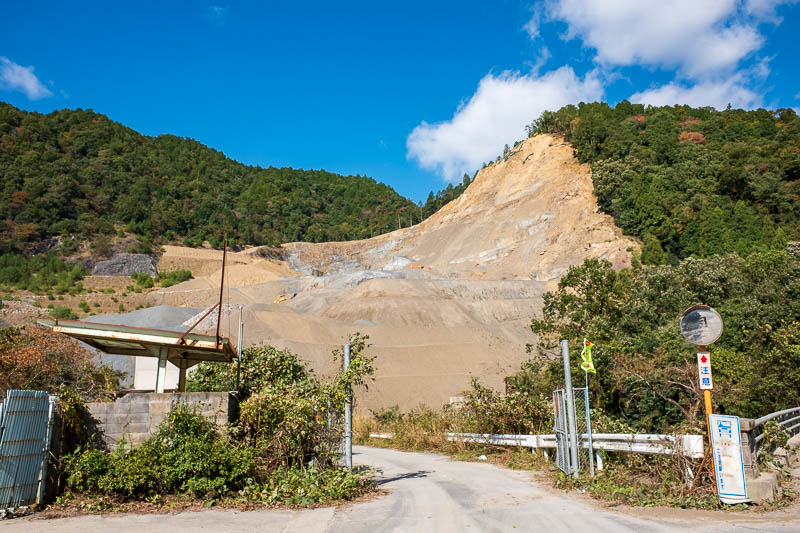 Back to Japan for even more - Oct and Nov 2017 - My path took me past a huge quarry. I enquired if they needed me to run the rock crusher for a few hours, they didnt speak English.