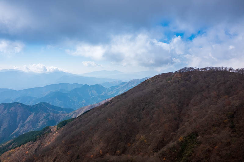Japan-Hiking-Mount Tanzawa-Shibusawa - A bit more view from this lower down spot. No fuji yet!