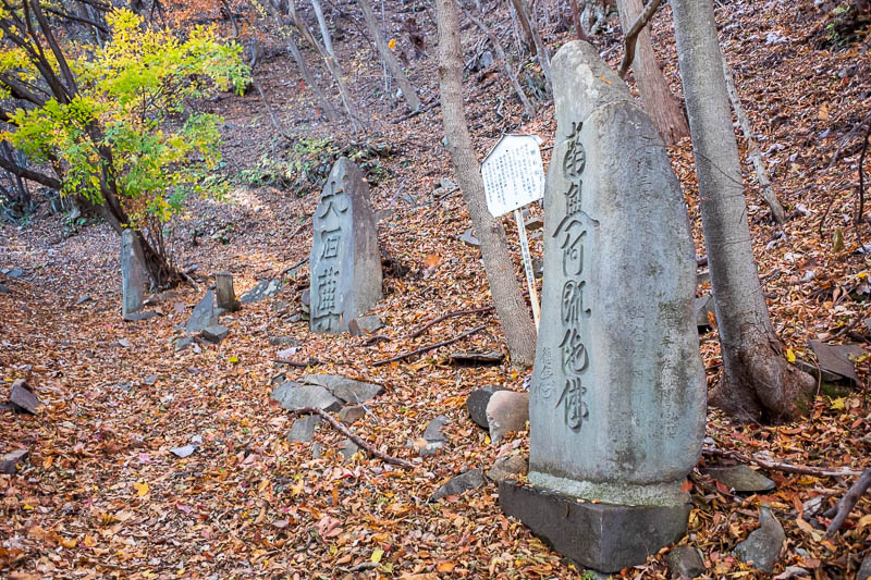 Japan-Nakasendo-Hiking-Karuizawa-Autumn Colors - There were a huge amount of historical markers and ruins along the ancient road. I chose to photograph just this one, so appreciate it.