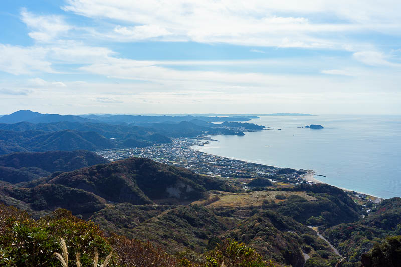 Japan-Chiba-Hiking-Mount Nokogiri - The view down to Tateyama at the foot of the Chiba Peninsula looks very inviting. If only it didnt take so long for the trains to get there. They need