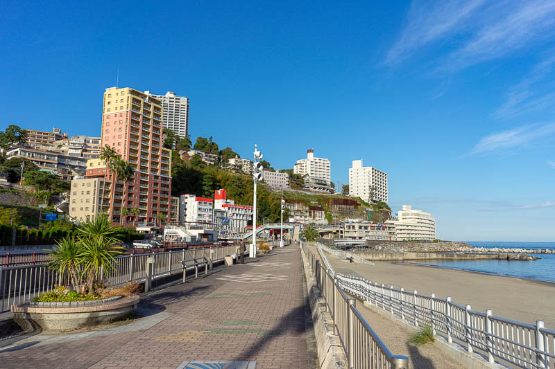 Of course I am back in Japan yet again - Oct and Nov 2018 - The beach, the sun, the holiday resort buildings. Apprently Atami was the place to go in the 1970s but has fallen on hard times. In my run through the