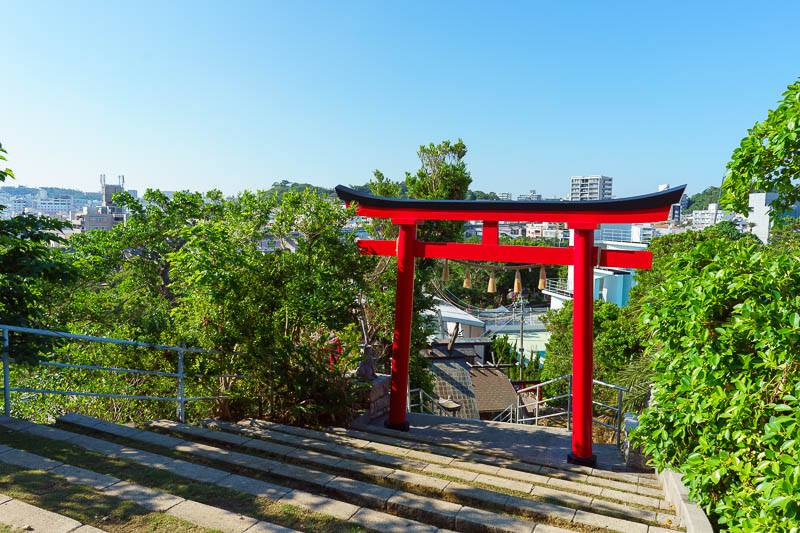 Japan-Okinawa-Naha-Navy - What kind of day would it be without a red torii gate in Japan?