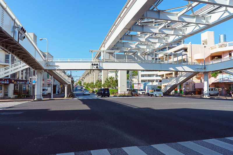 Japan-Okinawa-Naha-Navy - The only 'train' in Okinawa (yes more quotes and brackets too) is the Naha monorail. I like impressive infrastructure.