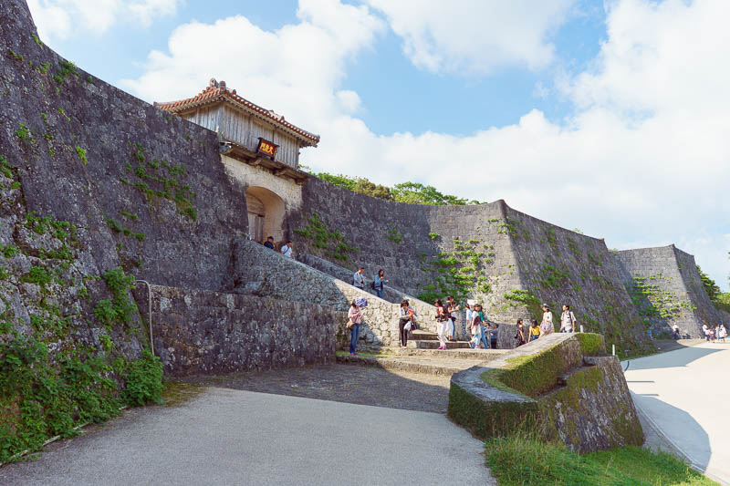Japan-Okinawa-Naha-Castle - Instead all you can do is exit, without getting a good view of the compound. Maybe they are hiding the fact the whole thing is just a facade with a sh