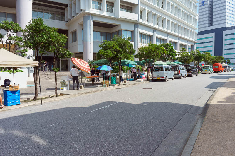 Japan-Okinawa-Naha-Castle - Wherever there are government buildings in Japan I have noticed these little bento box selling food trucks lined up at lunch time. Presumably office w