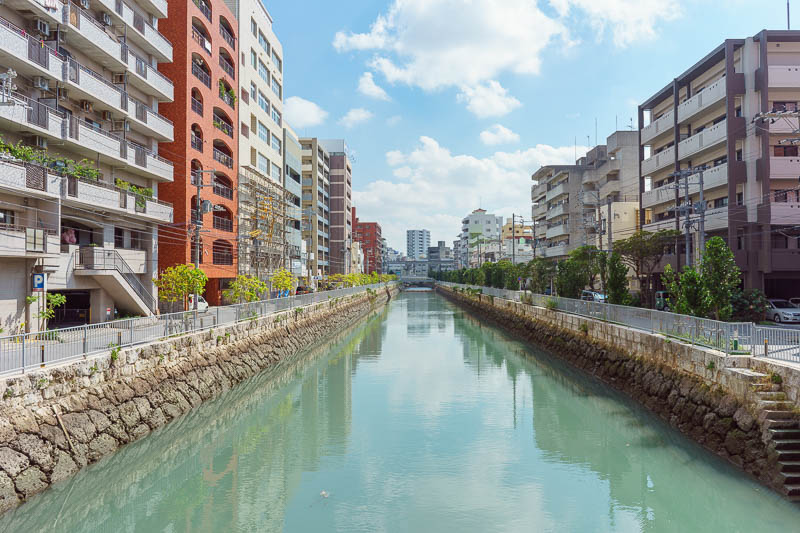Of course I am back in Japan yet again - Oct and Nov 2018 - My longer return journey to the hotel went past a different sewer system. Okinawa is a traditional water village. The water appears to have bleach in 