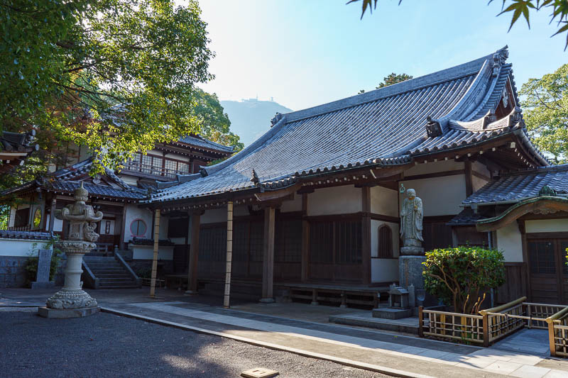 Of course I am back in Japan yet again - Oct and Nov 2018 - Next I saw a staircase, I assumed it would meet up with a road. It went past this shrine and into a cemetery, but there was a fence around the whole t