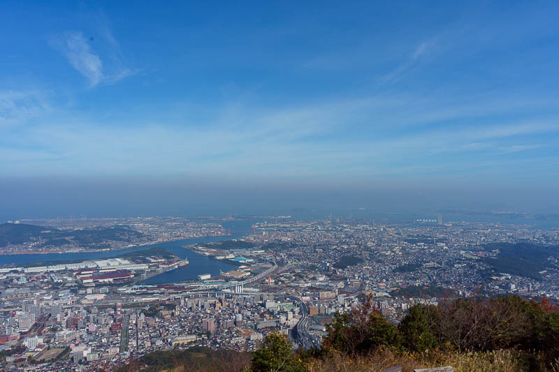 Japan-Kitakyushu-Sarakurasan-Hiking - Now we will appreciate the view of the smog from the top in a series of indistinguishable photos. I have done what I can to clean them up, but that is