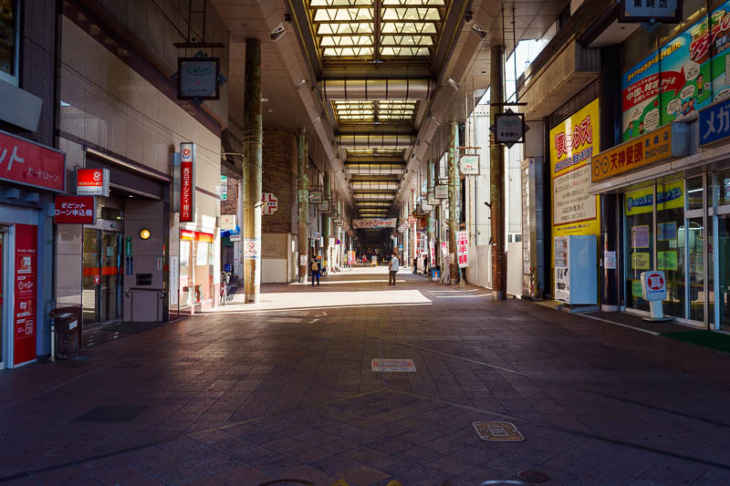 Of course I am back in Japan yet again - Oct and Nov 2018 - The main covered shopping street of Kurosaki is all but abandoned on a Sunday afternoon.