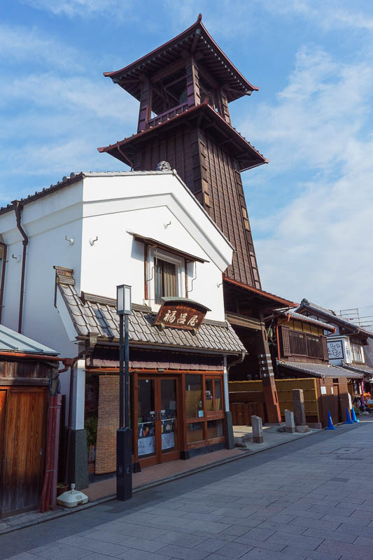 Japan-Tokyo-Kawagoe-Museum - A bit more bell tower and blue sky. I was checking the weather radar, I want blue sky tomorrow not today!
