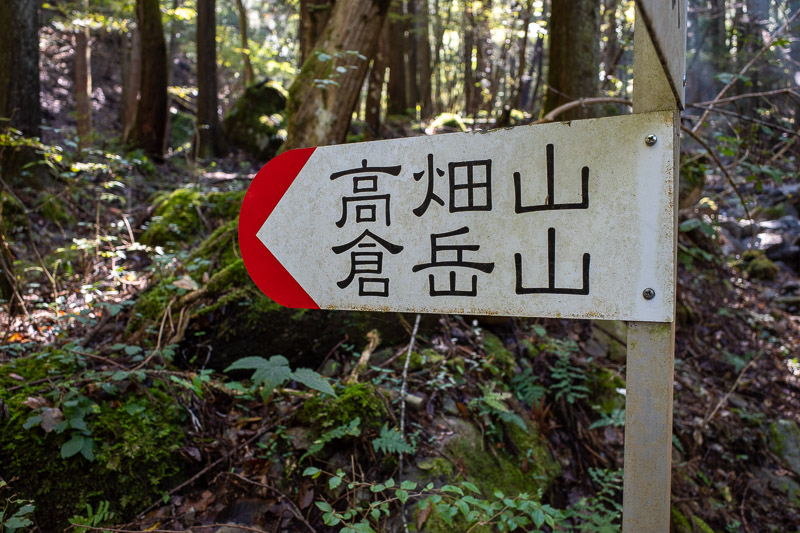 Japan-Tokyo-Hiking-Mount Kuratake - Signs are a welcome comfort, but note they do not show distance or time like on some other mountains.