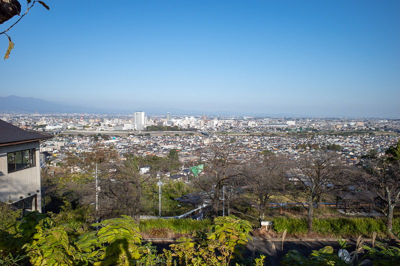 Japan-Takasaki-Shinkansen-Buddha - Finally after retreating I found a view of Takasaki, from a car park. I can see my hotel.