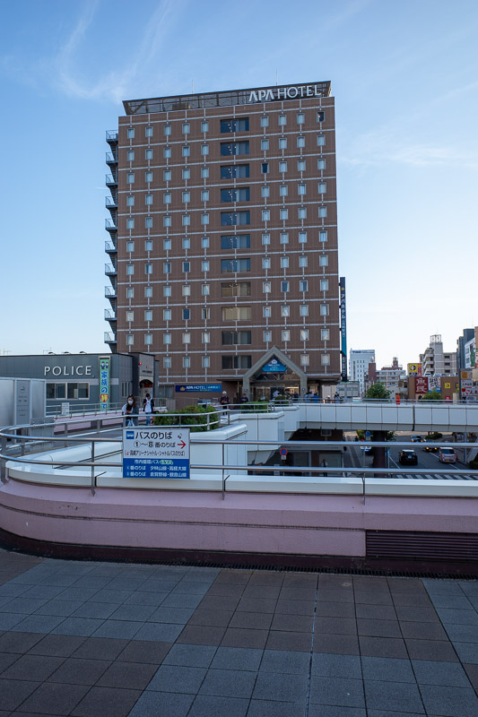Japan-Takasaki-Shinkansen-Buddha - My predictable APA hotel actually joins onto the station via the elevated skywalk.
