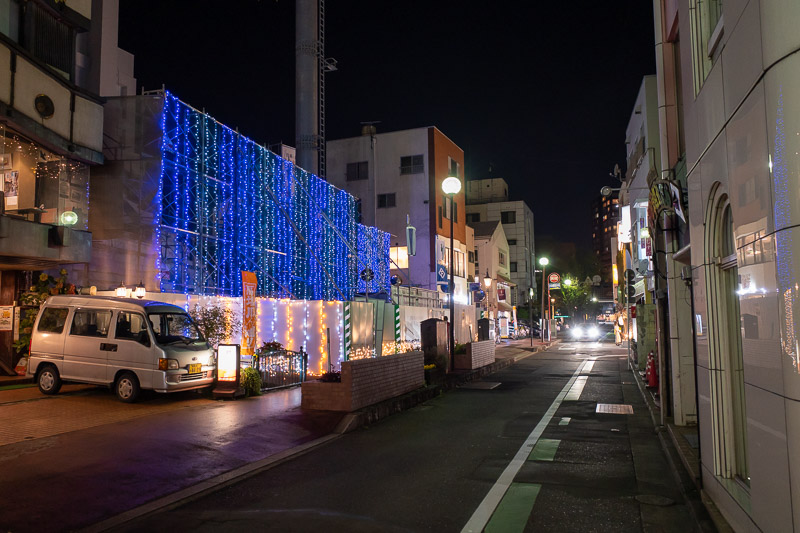 Japan for the 9th time - Oct and Nov 2019 - This area looked promising, but the lights are actually attached to the wall around a demolition site.