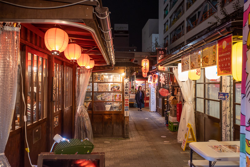 Japan-Yamagata-Nanukamachi-Ramen - There is a warehouse complex converted into little alleyways of restaurants.