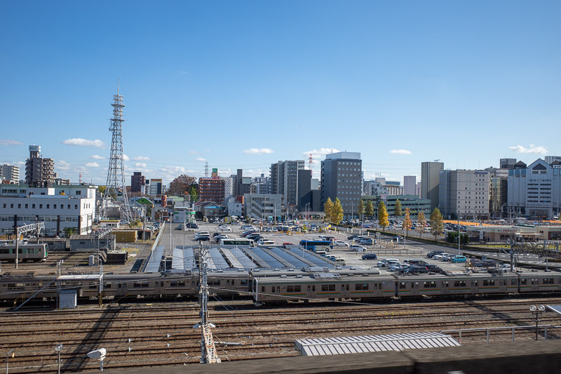 Japan-Koriyama-Tokyo-Shinkansen - This is just before stopping at Utsonomiya, which i basically the start of the built up Tokyo metropolitan area. From this point on its all city.