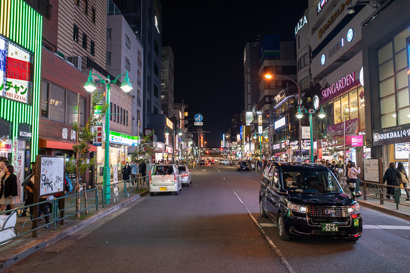 Japan-Tokyo-Koreatown-Ramen - Here is the main street. The shots dont really make it look busy, I guess I timed my standing in the middle of the road with everyone behind me to mak