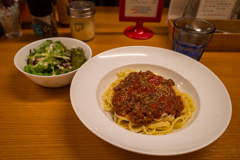 Japan for the 9th time - Oct and Nov 2019 - And I liked the pasta, a lot. A great thing in casual Japanese restaurants is the size selection. It is quite common to be able to select from S, M, L