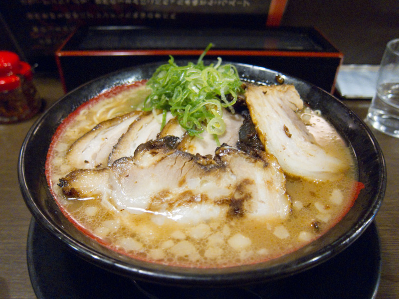 Japan-Tokyo-Osaka-Shinkansen-Ramen - I was cold and wet, so ramen seemed like a good idea. Unlike my last 2 bowls, this one had heaps of pork, at least 6 slices, and it had been marinated