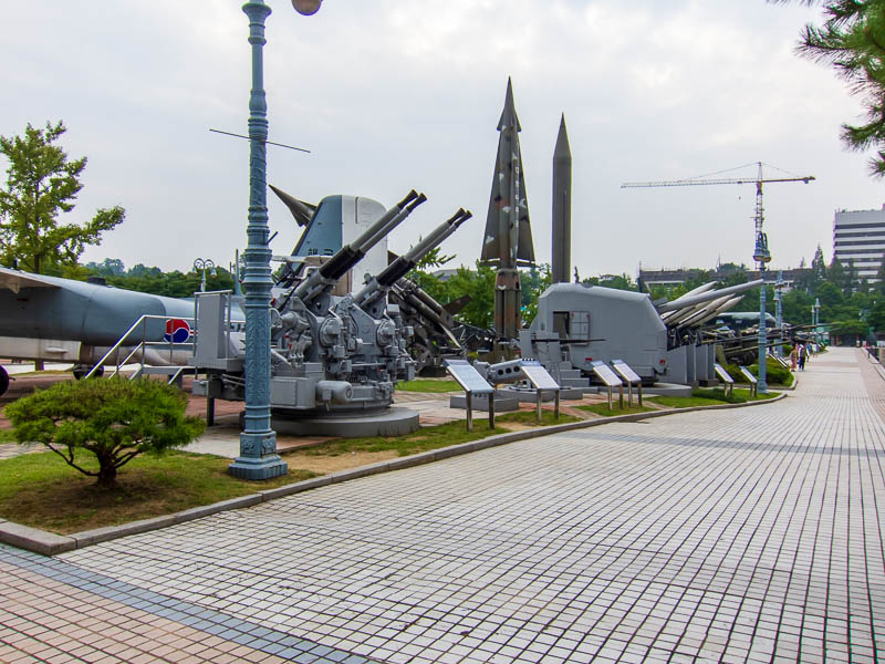 Korea-Seoul-Military-Musuem-Memorial - The outdoor weapons play area, rockets, planes, tanks, helicopters etc. Lots more pics to come.