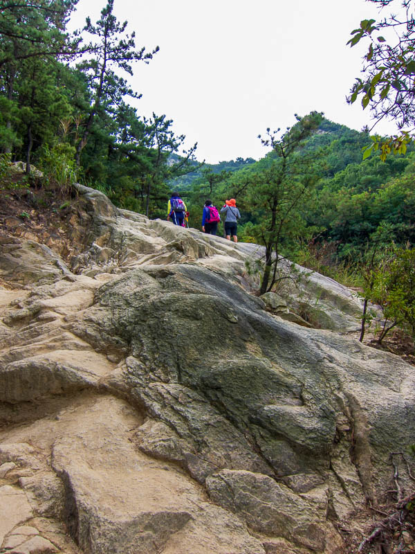Korea-Seoul-Hiking-Gwanaksan - First sign of rocky outcrops.
