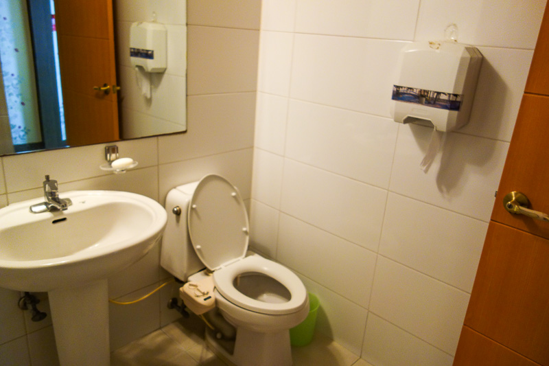 Korea again - Incheon - Daegu - Busan - Gwangju - Seoul - 2015 - Bathroom photo number 2. This toilet has a rotary dial for various settings, use at your peril. The description of what the settings do has worn off. 