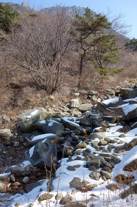Korea-Daegu-Hiking-Bisuelsan - And then the ice started. I sure was glad I invested in some good water proof boots.