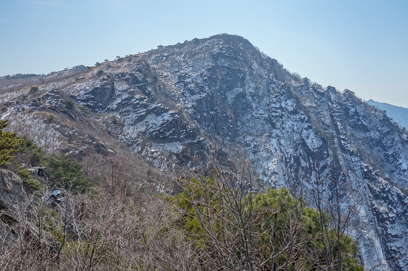 Korea-Daegu-Hiking-Bisuelsan - This is all thats left to get to peak number 1 of 3. I was very excited by now! Running when I could. However the ice would turn to deep mud at times,